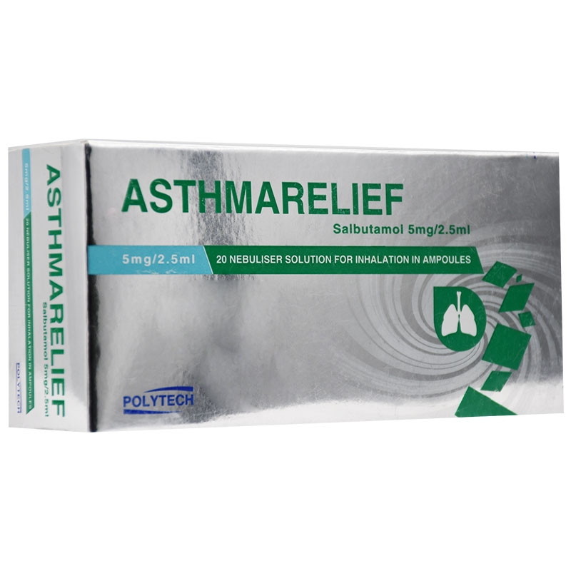 Asthmarelief 5mg/2.5ml Nebulizer Solution For Inhalation 20 Ampoule