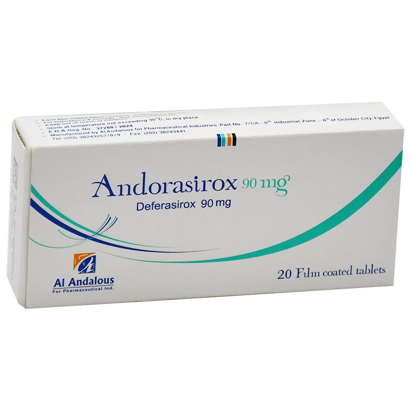 Andorasirox 90mg 20 Film Coated Tablets image number 0