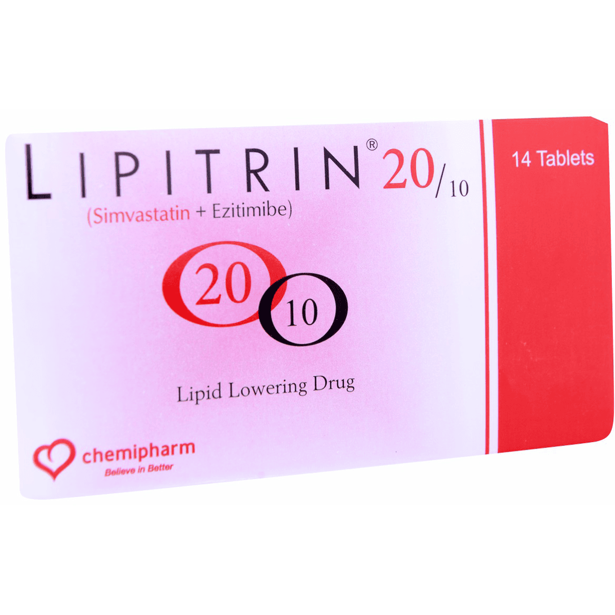 Lipitrin 20/10mg 14 Tablets
