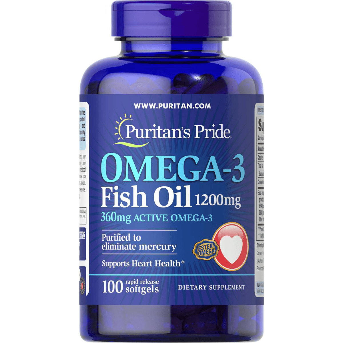 Puritan's Pride Omega-3 Fish Oil 1200mg 100 Capsule