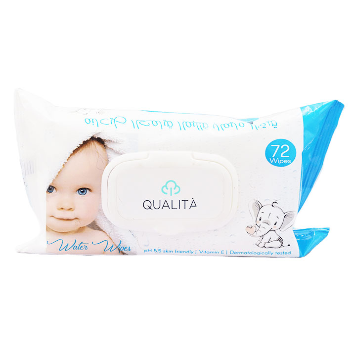Qualita Baby Wipes Water 72 pieces