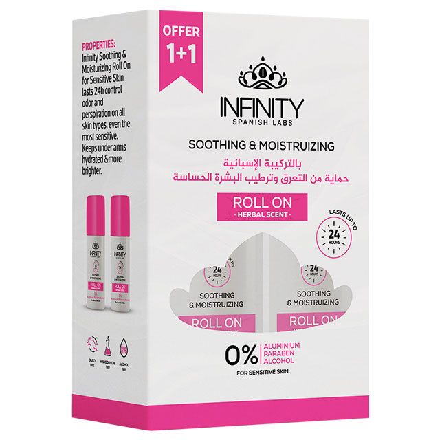 Infinity Herbal Scent Deodorant Roll On 2X80ml (Offer Pack)