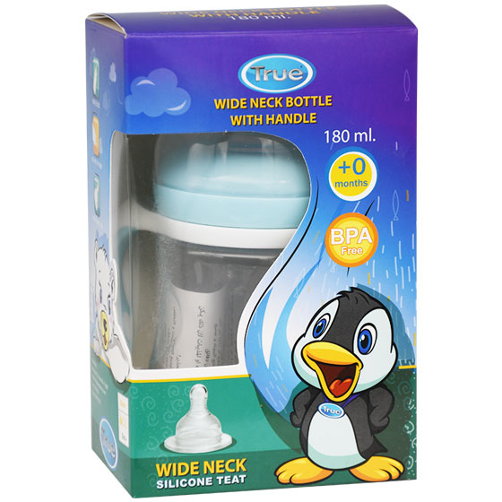 True Wide Neck Feeding Bottle (+0 Month) 180ml/2022114