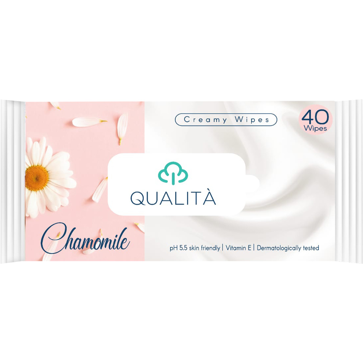 Qualita Creamy Wipes Chamomile 40 Wipes