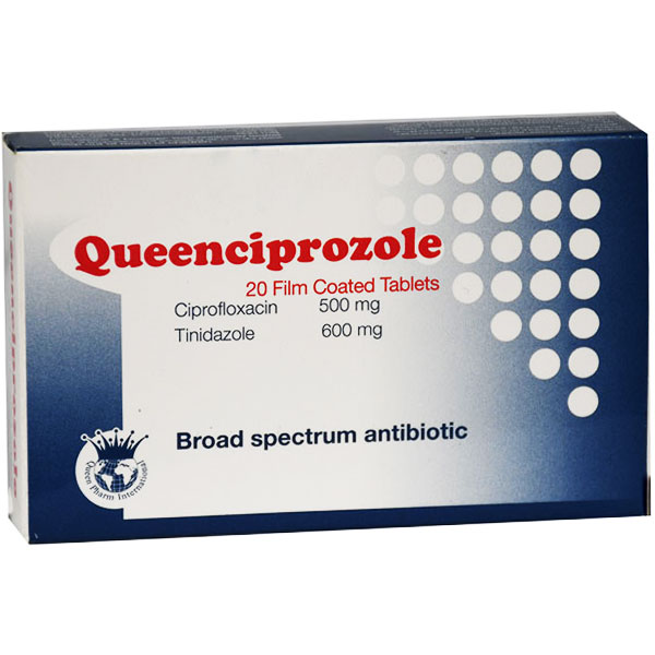 Queenciprozole (500mg+600mg) 20 Film Coated Tablets