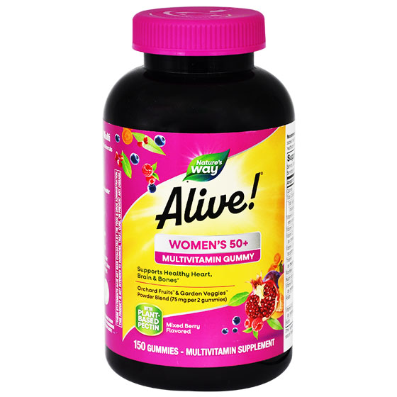 Alive Womens 50+ Mixed Berry 150 Gummy