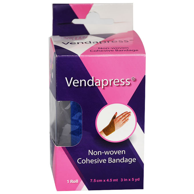 Vendapress Cohesive Bandage 7.5Cmx4.5 Metre (Blue)