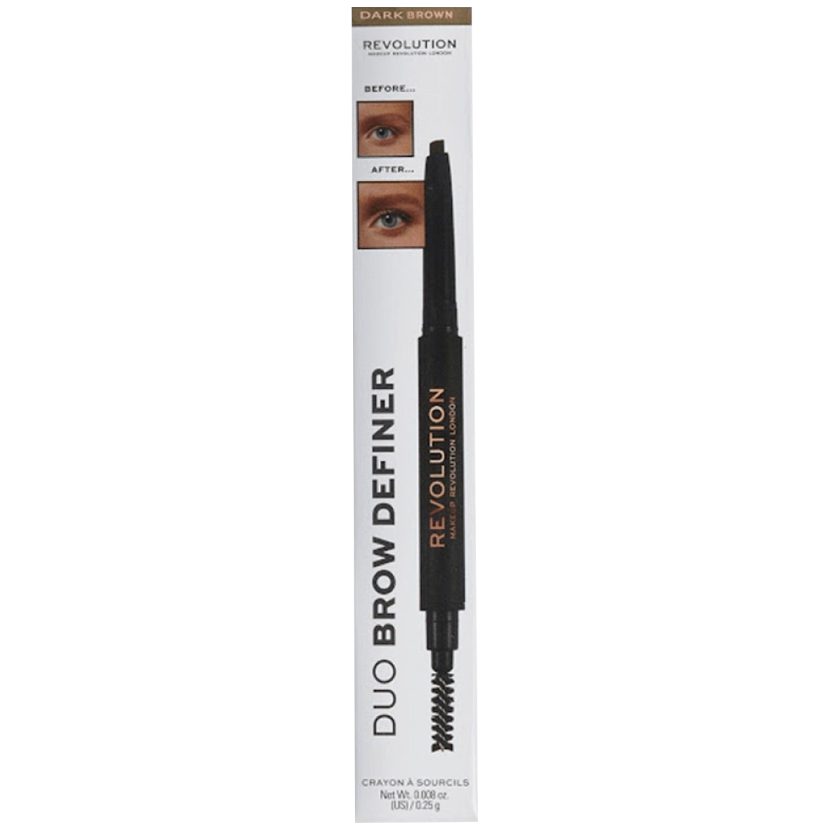 Revolution Duo Brow Definer Pencil Dark Brown