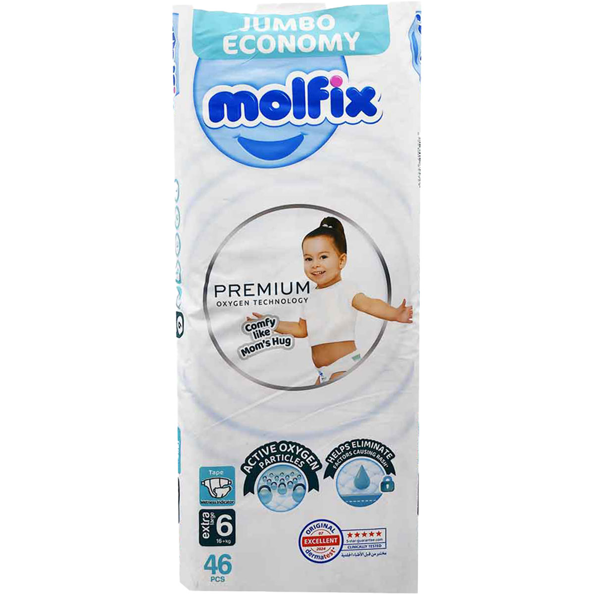 Molfix Premium (6) Extra Large (16+ Kg) 46 Pieces