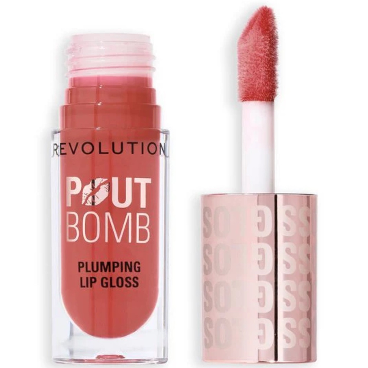 Revolution Pout Bomb Plumping Gloss Melba Warm Peach
