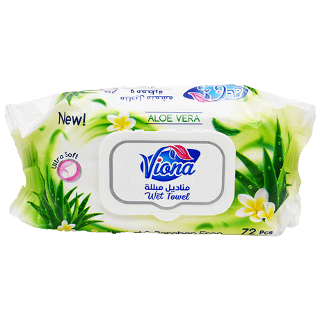 Vionatag Wet Wipes Aloe Vera 72 Pieces