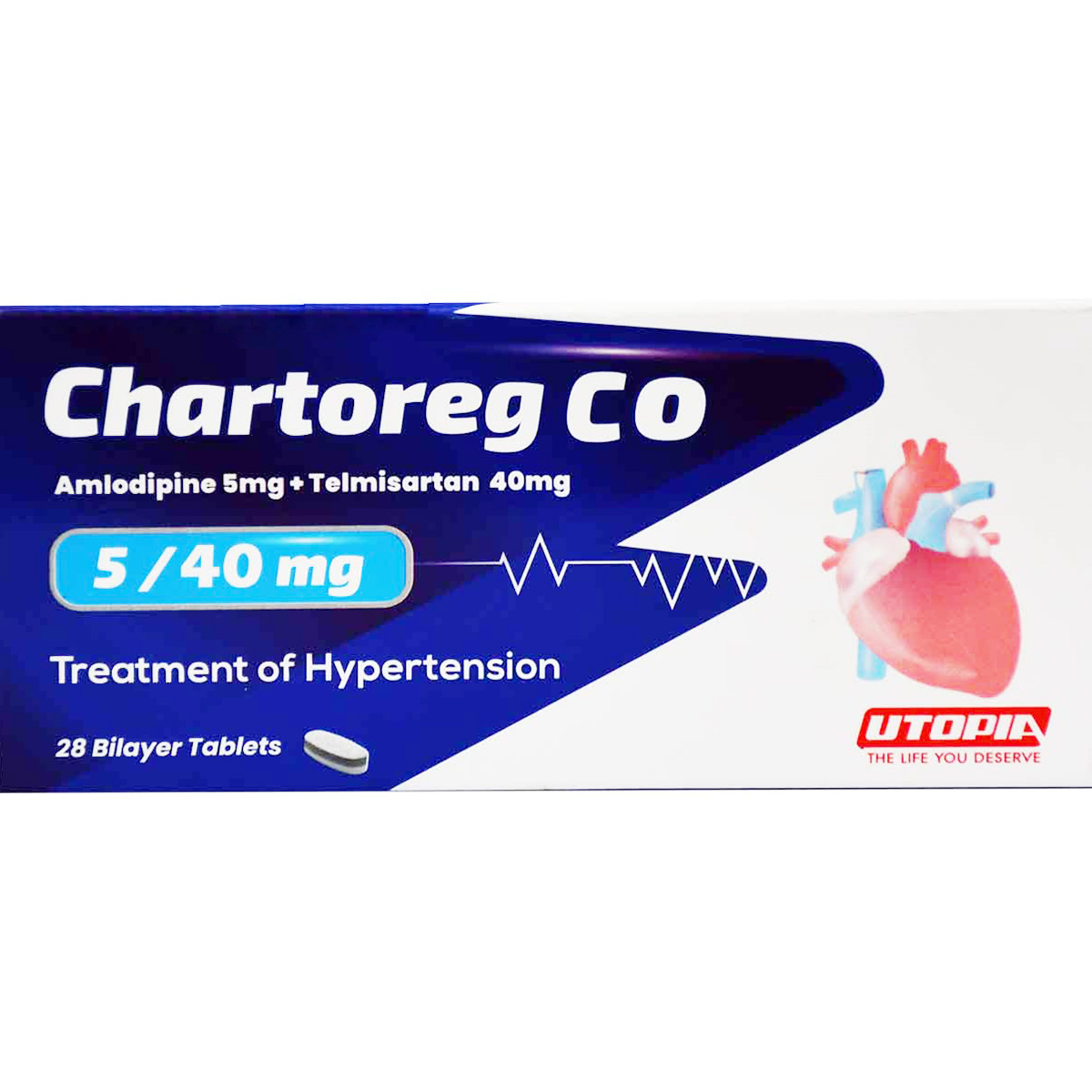Chartoreg Co 5 mg/40 mg 28 Bilayer Tablets