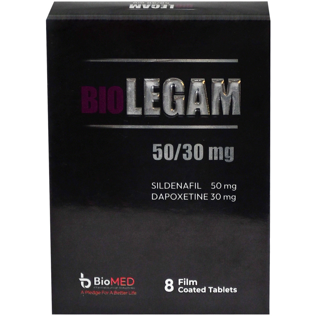Biolegam 50 mg/30 mg 8 Film Coated Tablets