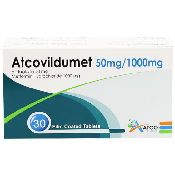 Atcovildumet 50mg/1000mg 30 Film Coated Tablets