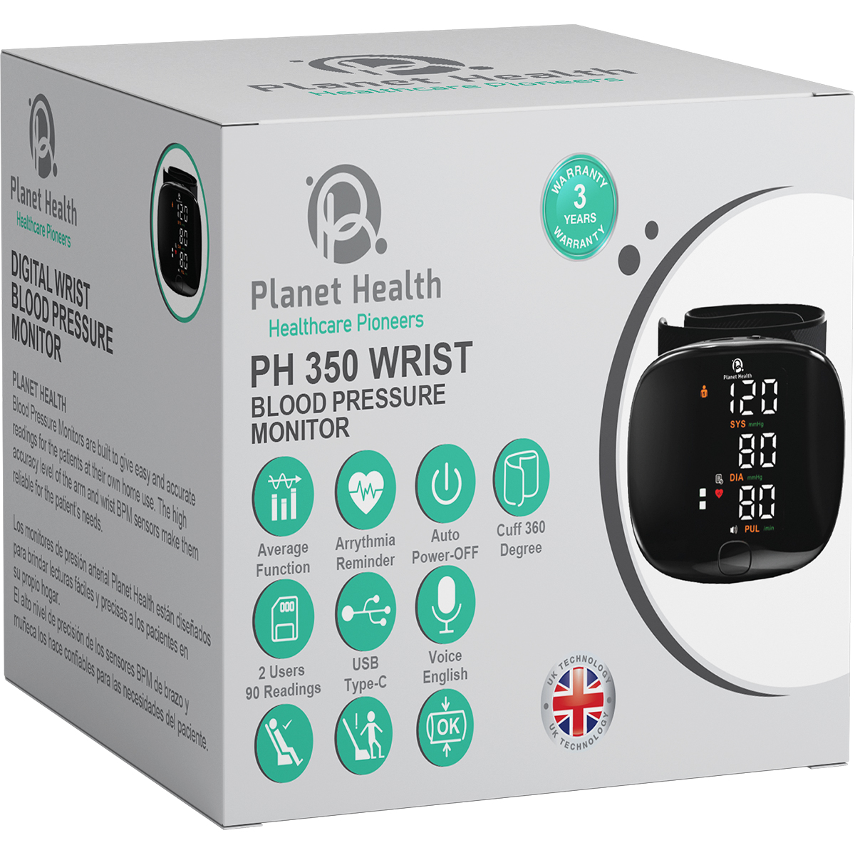 Planet Health Blood Pressure Monitor/PH350 Wrist