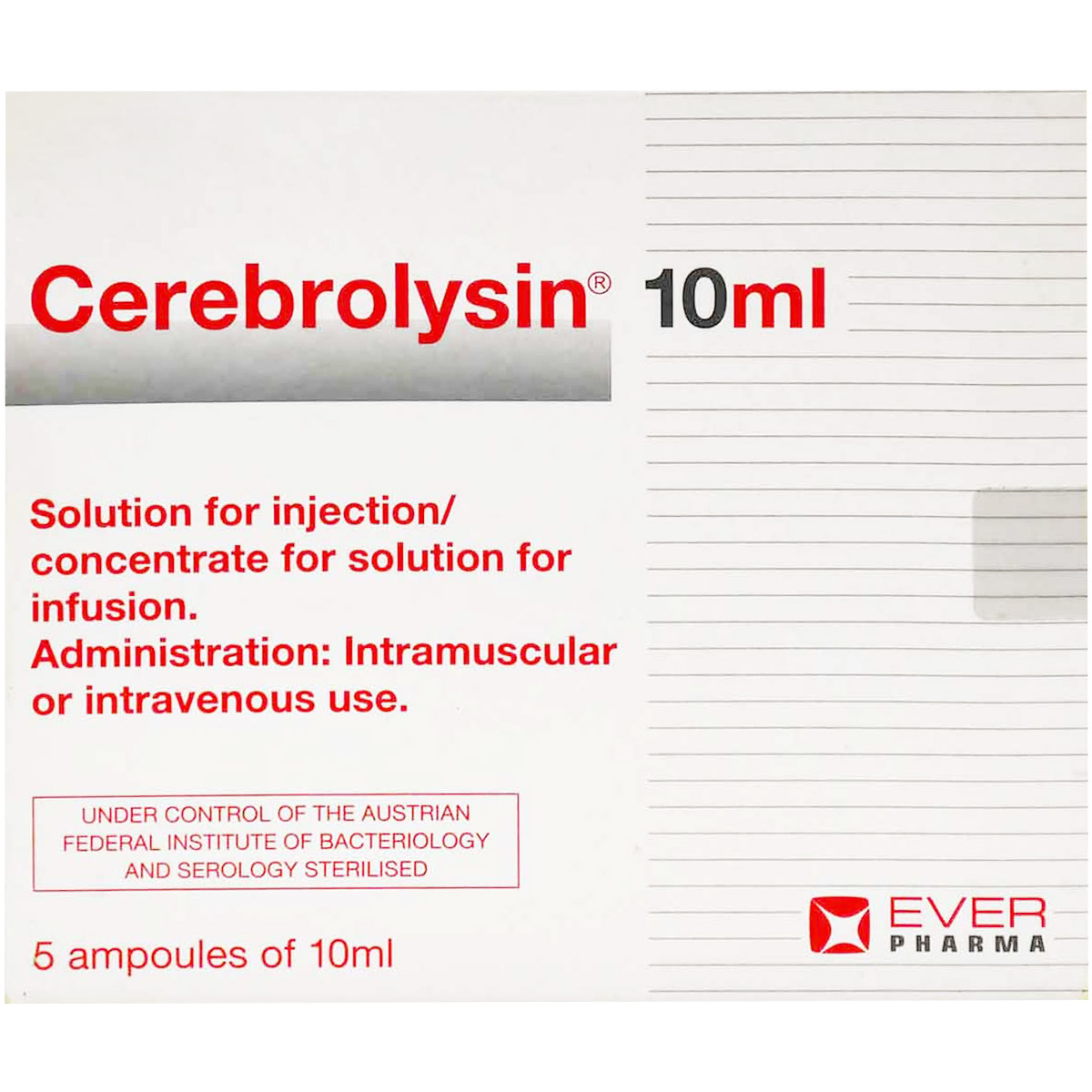 Cerebrolysin 10 ml 5 Ampoules