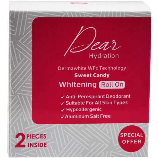 Dear Sweet Candy Whitening Deodorant Roll On 2X60ml (Offer Pack)