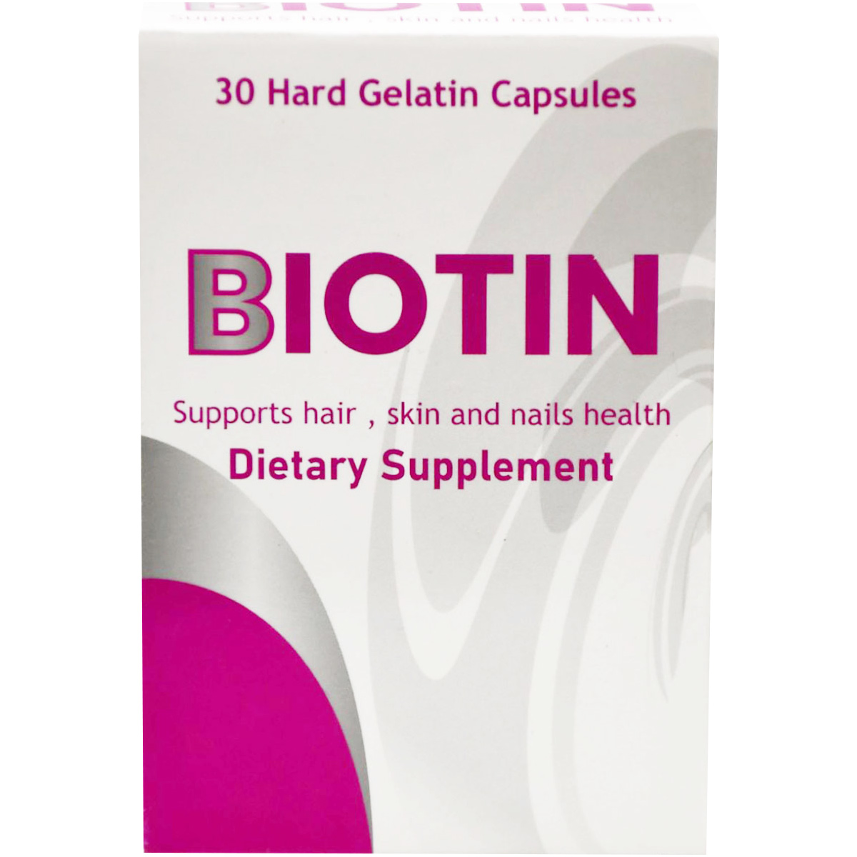 Biotin Hair Skin and Nails 30 Hard Gelatin Capsules