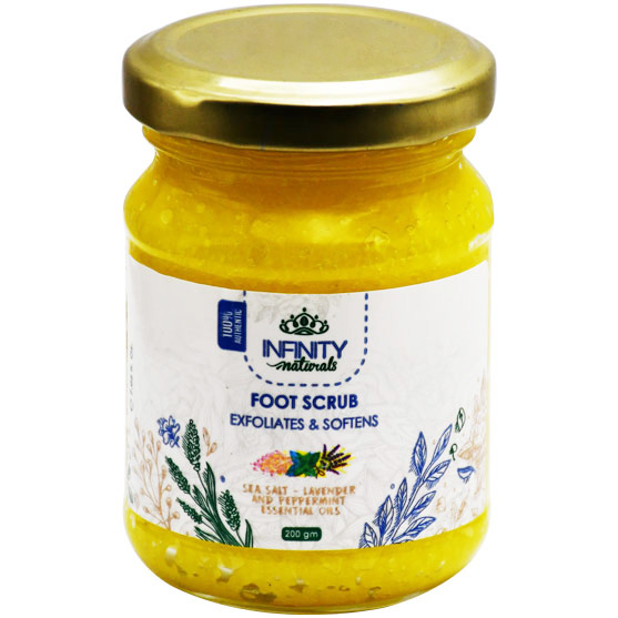 Infinity Naturals Sea Salt and Lavender Foot Scrub 200gm