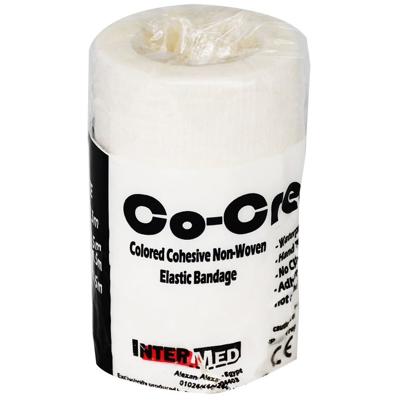 Elastic Cohesive Bandage Co Crepe 7.5Cm White