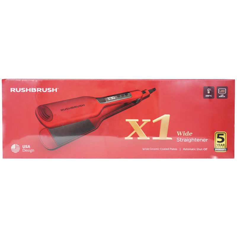 Rush Brush Red X1 Wide Straightener/Rb-X1Wide