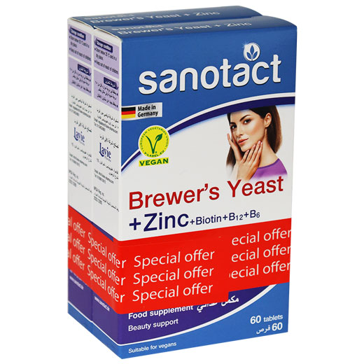 Sanotact Brewers Yeast + Zinc 2 X 60 Tablets (Offer Pack)