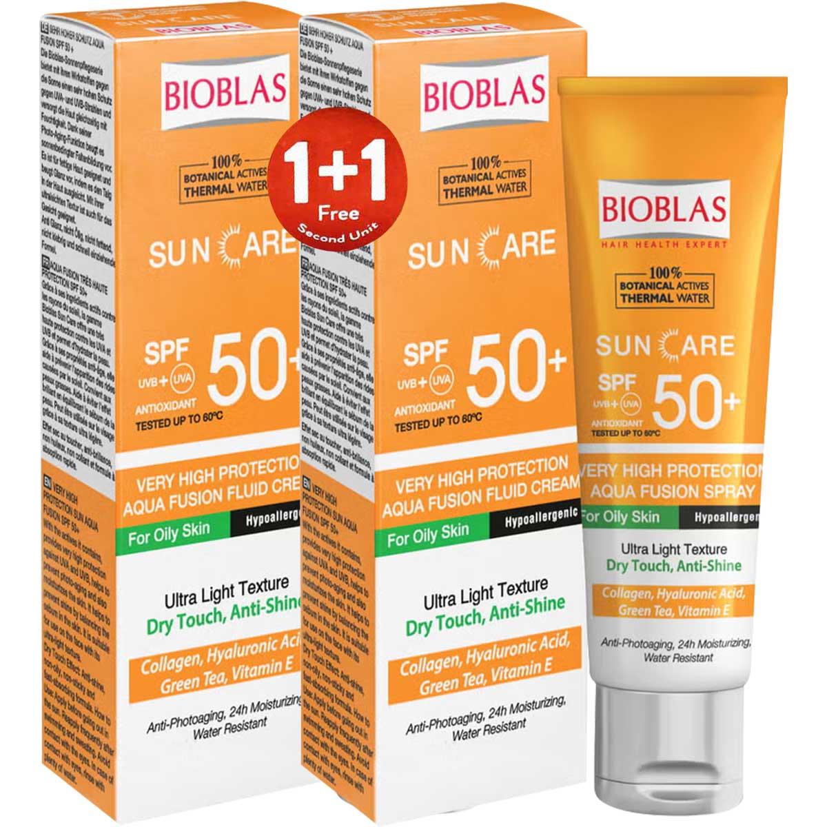 Bioblas Suncare Spf (50+) Fluid Cream 50ml 1+1 (Offer Pack)