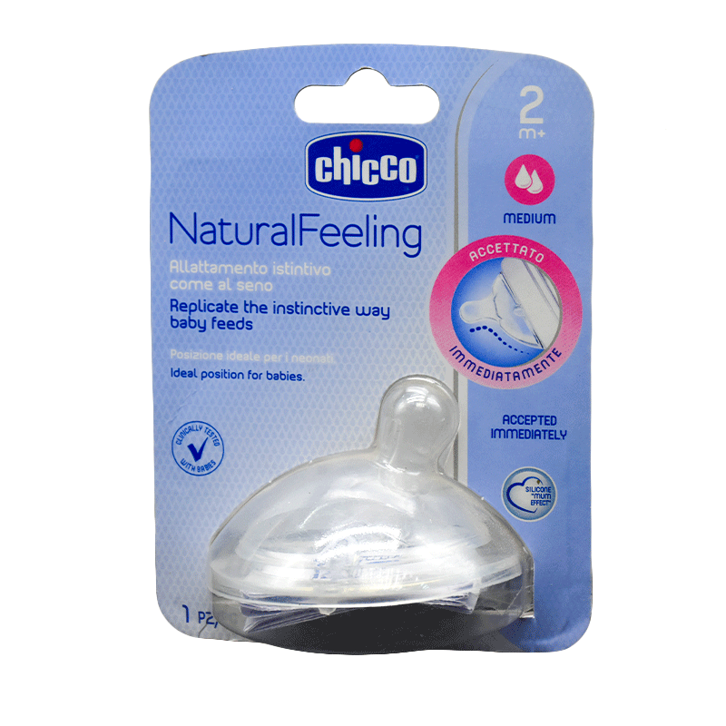 Chicco Silicone Teat (2Months +)  (2Drop) 2pcs