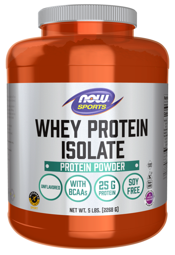 Now Whey Protein Isolate Unflavored 2.268 Kg
