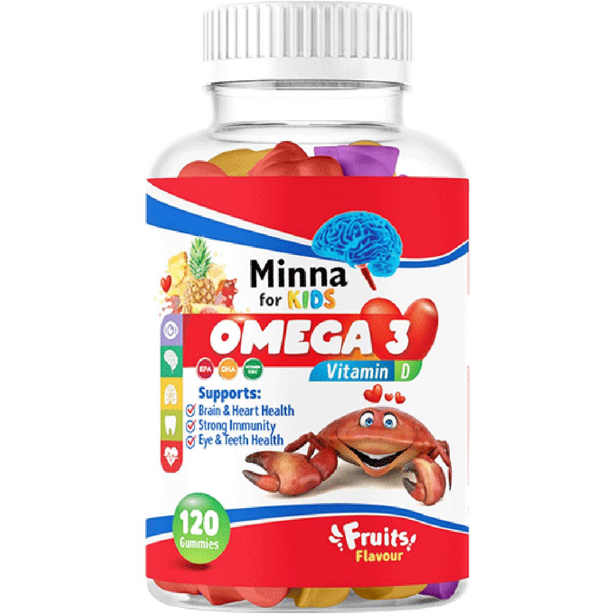Minna Omega 3 for Kids 120 Gummies