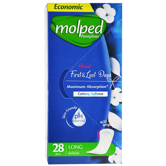 Molped Panty Liner Frest&Last Days Long 28 Pieces