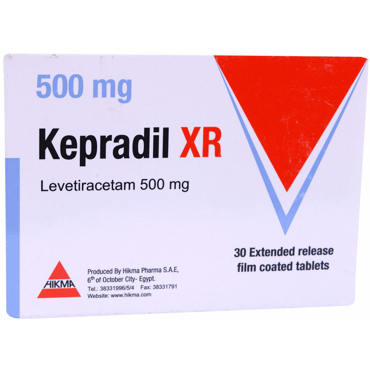 Kepradil XR (Extended Release) 500mg 30 Film Coated Tablets