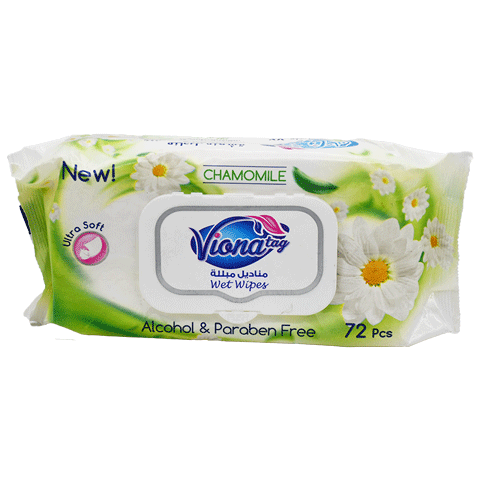 Vionatag Wet Wipes Chamomile 72 Pieces