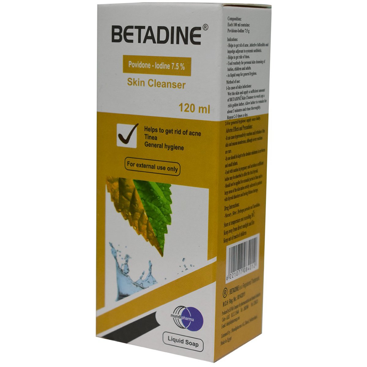 Betadine Skin Cleans 7.5% 120ml Liquid Soap