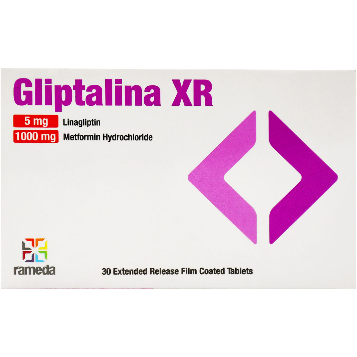 Gliptalina XR 5mg/1000mg 30 Film Coated Tablets