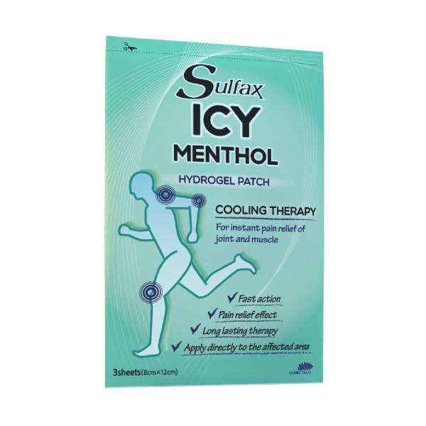 Sulfax Icy Menthol Pain releif (8X12Cm)5X3Sheet