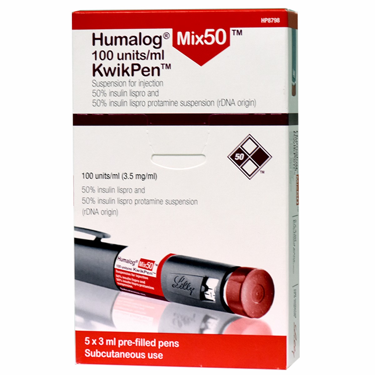 Humalog Mix50 100U/ml3mlx5Kwikpen (Refrigerated)