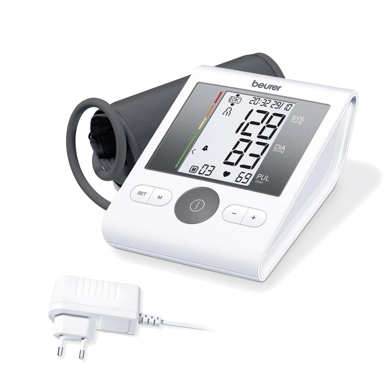 Beurer Arm Pressure Monitor + Adaptor + Upper Cuff Bm28