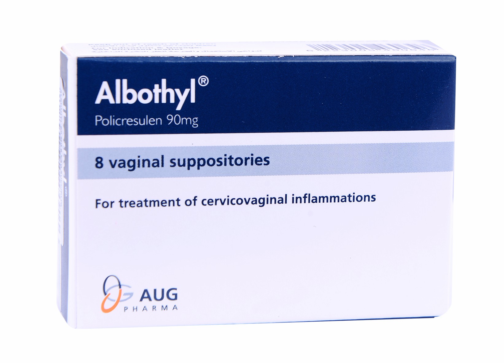 Albothyl 90 mg 8 Vaginal Suppositories