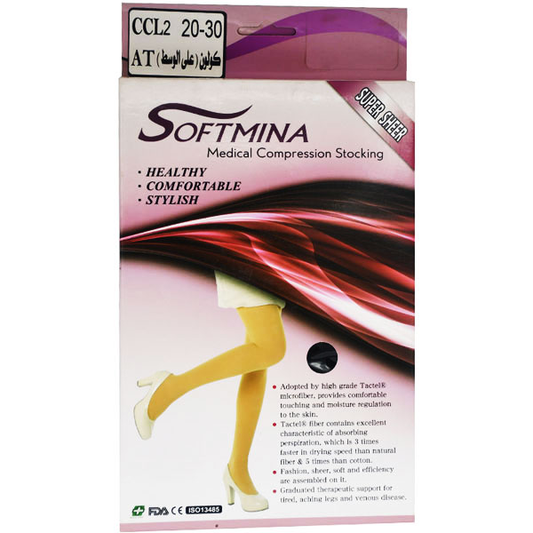 Softmina 5001 Pantyhose Ccl2 AT ( X large ) Black