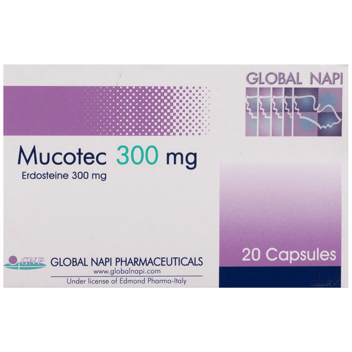 Mucotec 300mg 20 Capsules