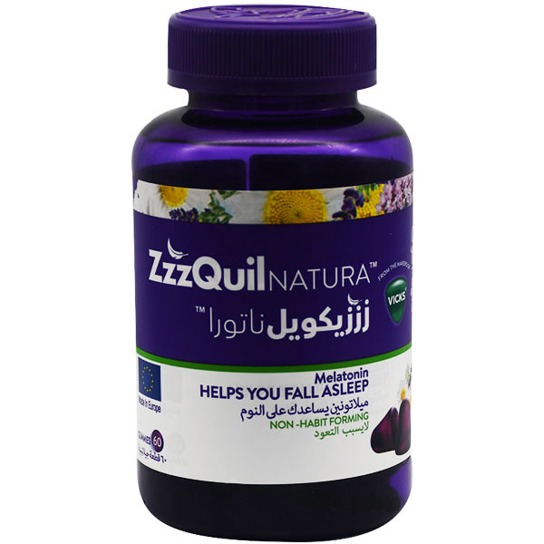 Zzzquil Natura Melatonin Berry Flavor 60 Gummy