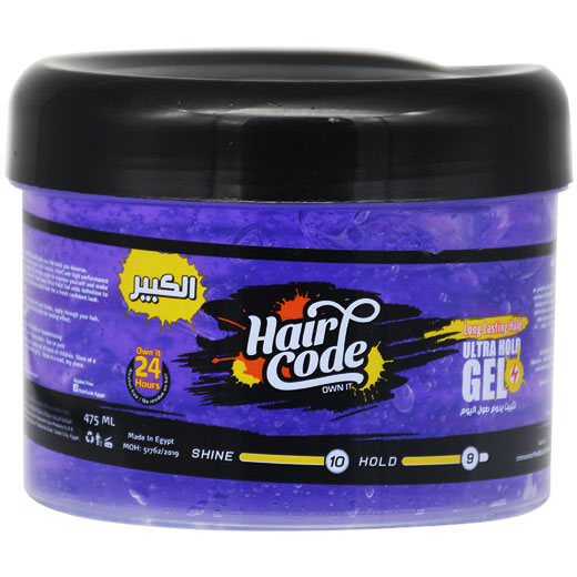 Hair Code Ultra Hold Purple Gel Jar 475ml