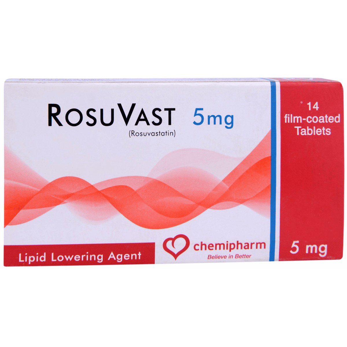Rosuvast 5mg 14 Film Coated Tablets
