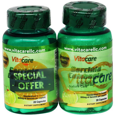 Vitacare Garcinia Cambogia 1600mg 2X20 Capsules (Offer Pack)