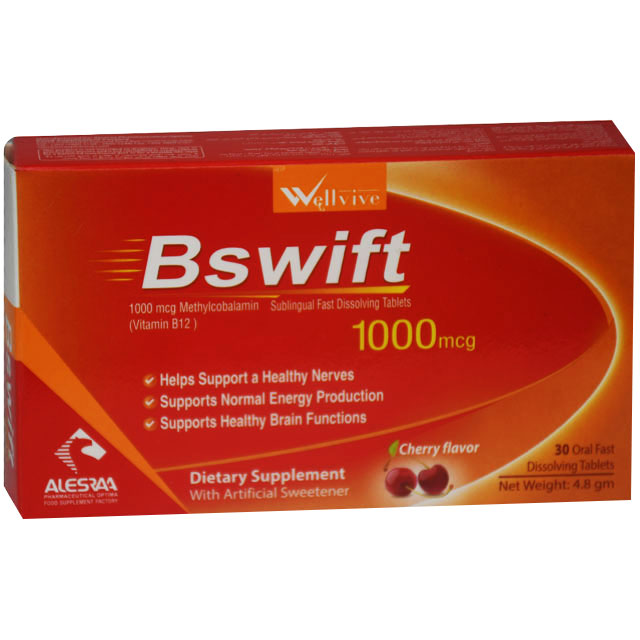 Bswift 1000&micro; Cherry Flavor 30 Oral Fast Dissolving Tablets