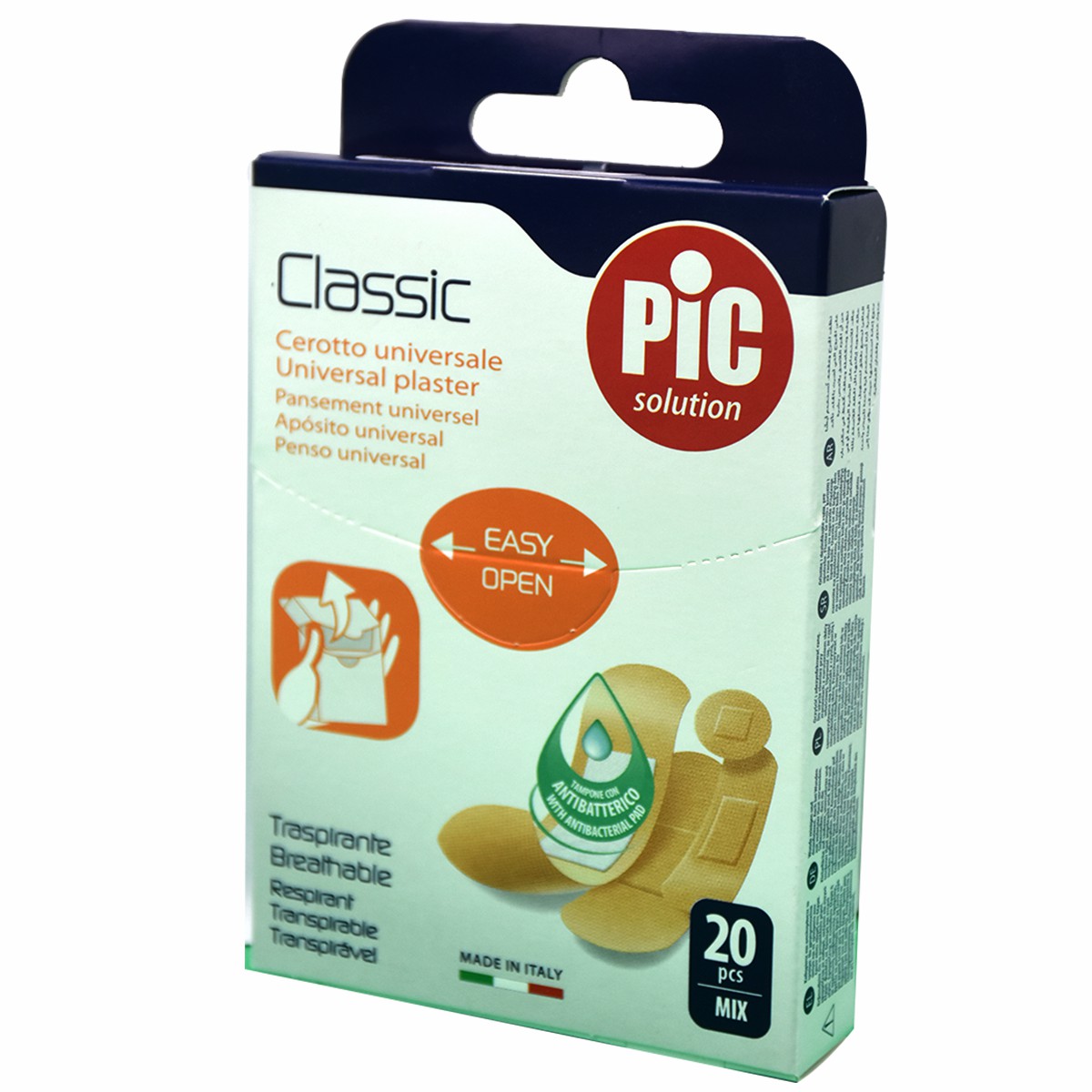 Plaster Pic Classic Mix Anti Bacterial 20pcs