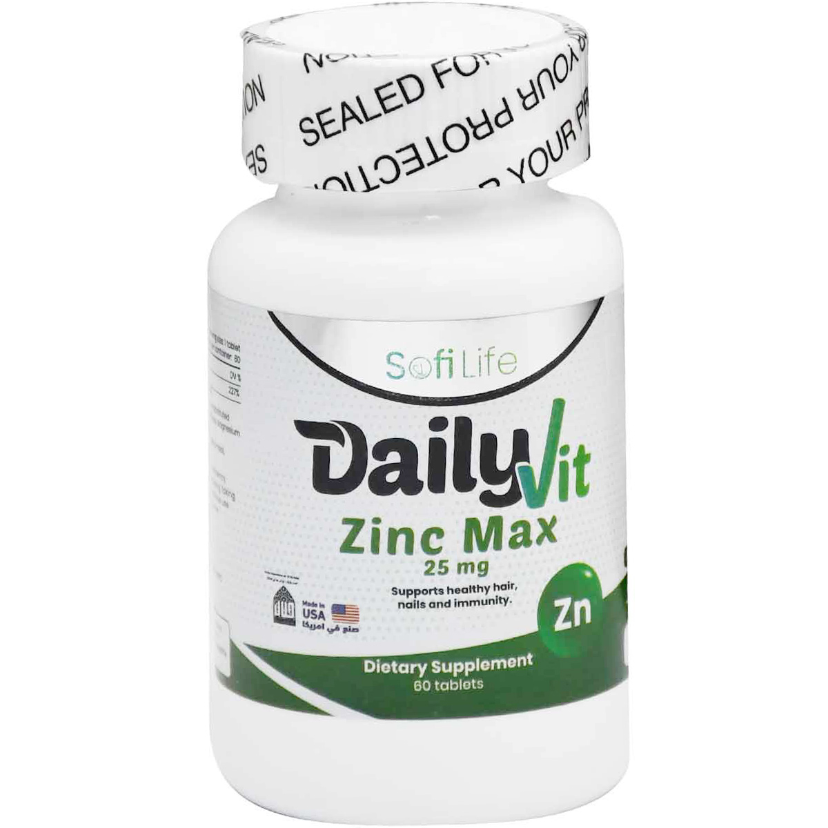 Sofi Life Daily Vit Zinc Max 25 mg 60 Tablets
