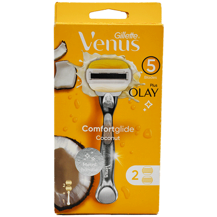 Gillette Comfortglide Coconut Razor + 2 Blades