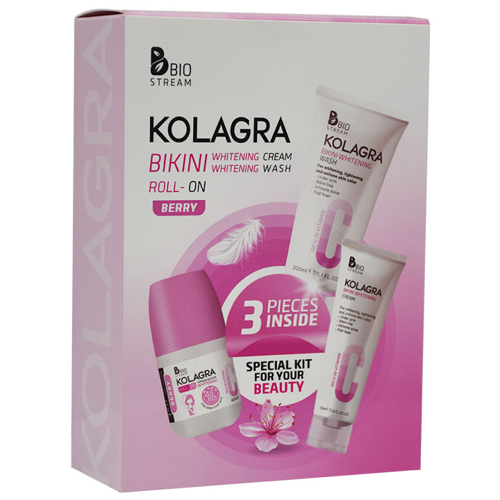 Kolagra Bikini (Wash 200ml+Cream 50gm)+Roll On Whitening 60ml ( Offer Pack )